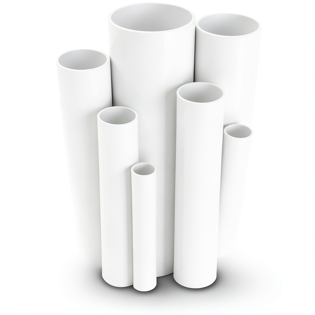مواسير UPVC قطر خارجي 250 مم سمك 6.1 مم لون أبيض