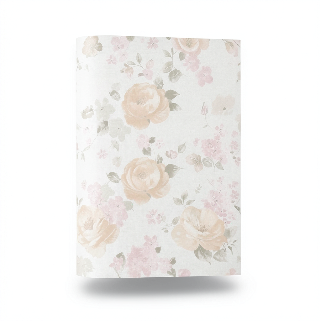 Floral Wallpaper 10m x 0.53m Beige Color, Model 448870