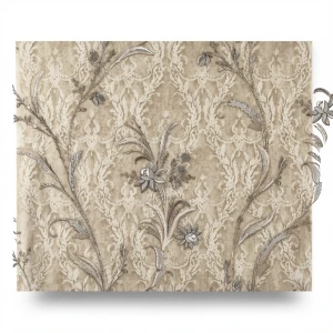 Floral Wall Covering Dark Beige 10m x 1.06m, Model 44420
