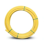 لفة أنابيب بلاستيك HDPE ضغط 4.8 بار [PE 80] قطر خارجي 160 مم سمك 9.1 مم لون أصفر