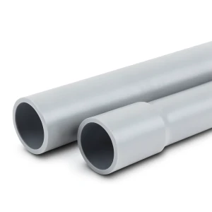 أنابيب UPVC لأنظمة الصرف الصحي ضغط 12.5 بار قطر خارجي 32 مم سمك 1.9 مم لون رمادي
