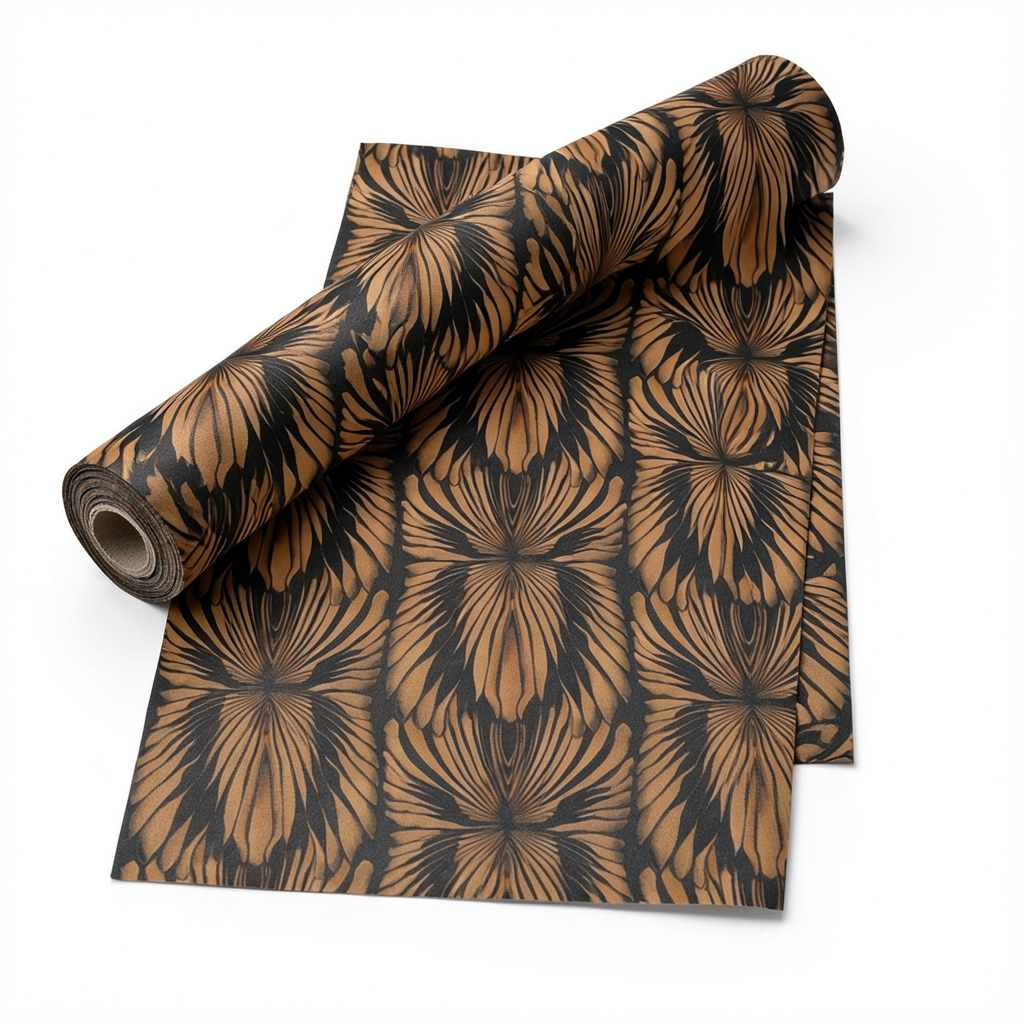 Italian Wallpaper Brown With Black Classic Design 10mx1.06m Model RC19001