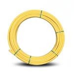 لفة أنابيب بلاستيك HDPE ضغط 4.8 بار [PE 80] قطر خارجي 160 مم سمك 9.1 مم لون أصفر