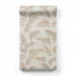 Leaf-patterned wall covering light brown, length 10m, width 1.06 m, model 46736