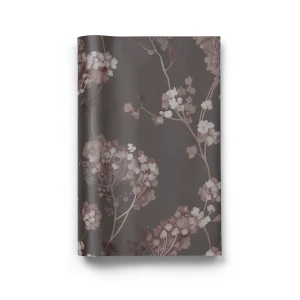 German Floral Wall Covering 10m x 0.53m Dark Beige, Model 449273