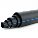 أنابيب HDPE ضغط  16 بار [PE 100] قطر خارجي 560 مم  SDR 11  لون اسود مع خط ازرق | مصنع المنى
