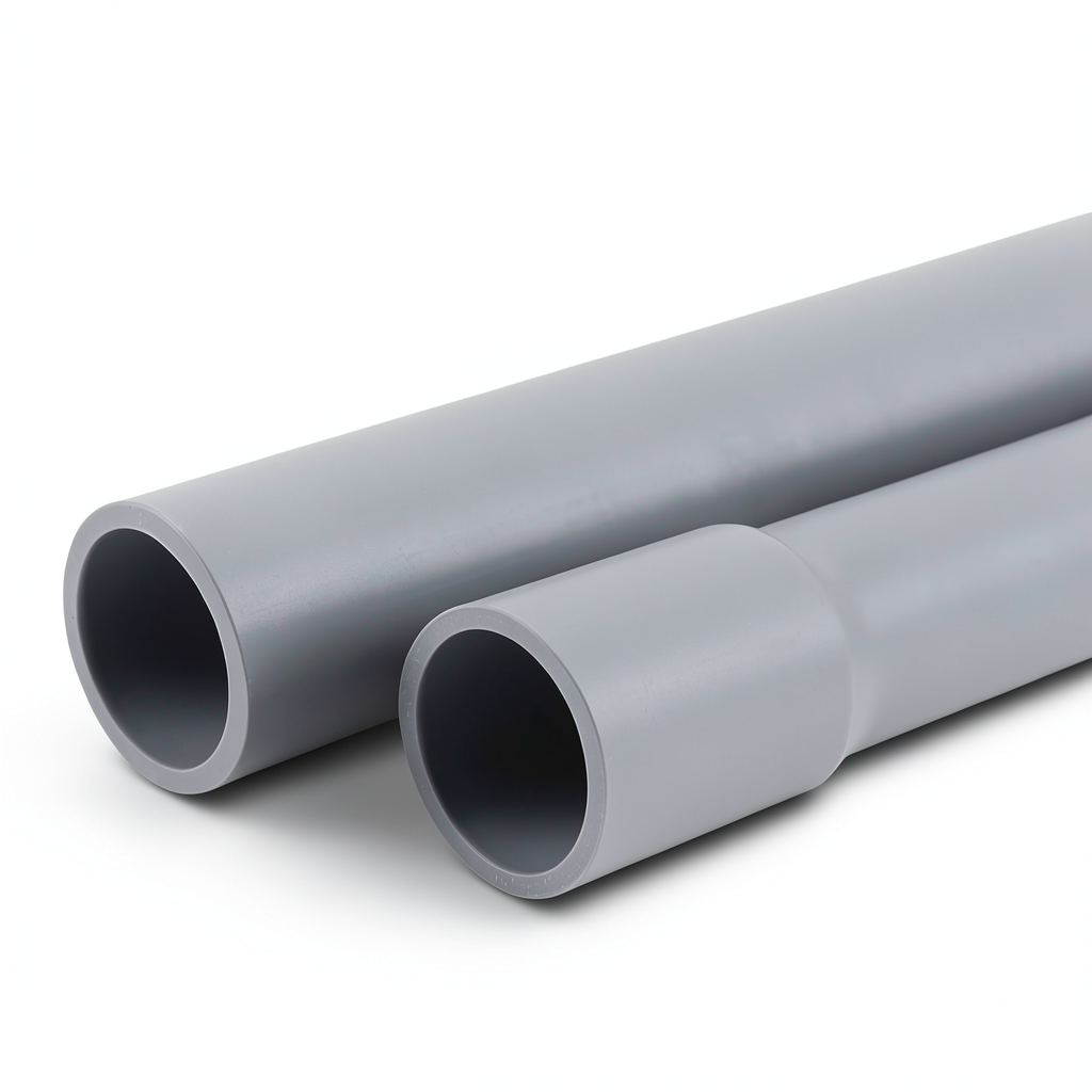 UPVC Pipes Sewage Drainage System 16 Bar Pressure 315 mm OD 18.7 mm Thickness Gray