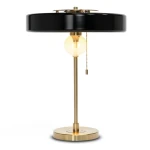 Cy-New-001-B Mid Century Modern Table Lamp - Black & Gold Steel