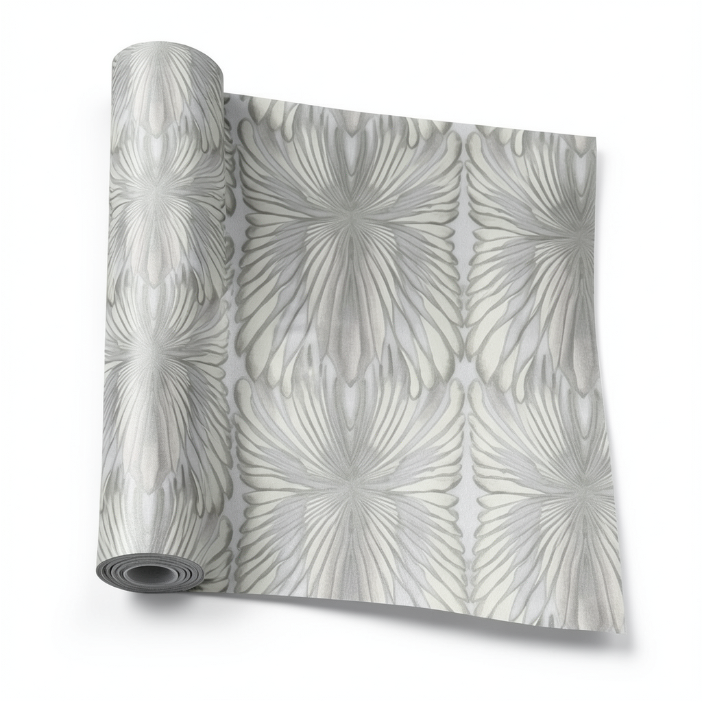 Italian Wallpaper Gray Color Classic Design, Size 10m x 1.06m, Model RC19008