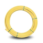 لفة أنابيب بلاستيك HDPE ضغط 4.8 بار [PE 80] قطر خارجي 160 مم سمك 9.1 مم لون أصفر