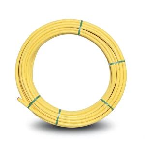 لفة أنابيب بلاستيك HDPE ضغط 4.8 بار [PE 80] قطر خارجي 160 مم سمك 9.1 مم لون أصفر