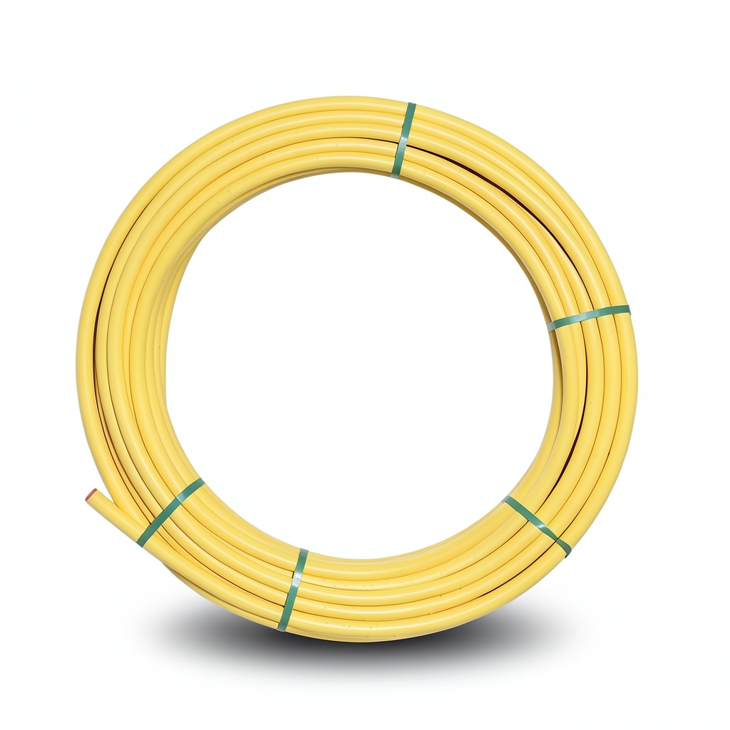 HDPE Plastic Coil Pipe PN 4.8 Bar PE 80 OD 160 mm Thickness 9.1 mm Yellow