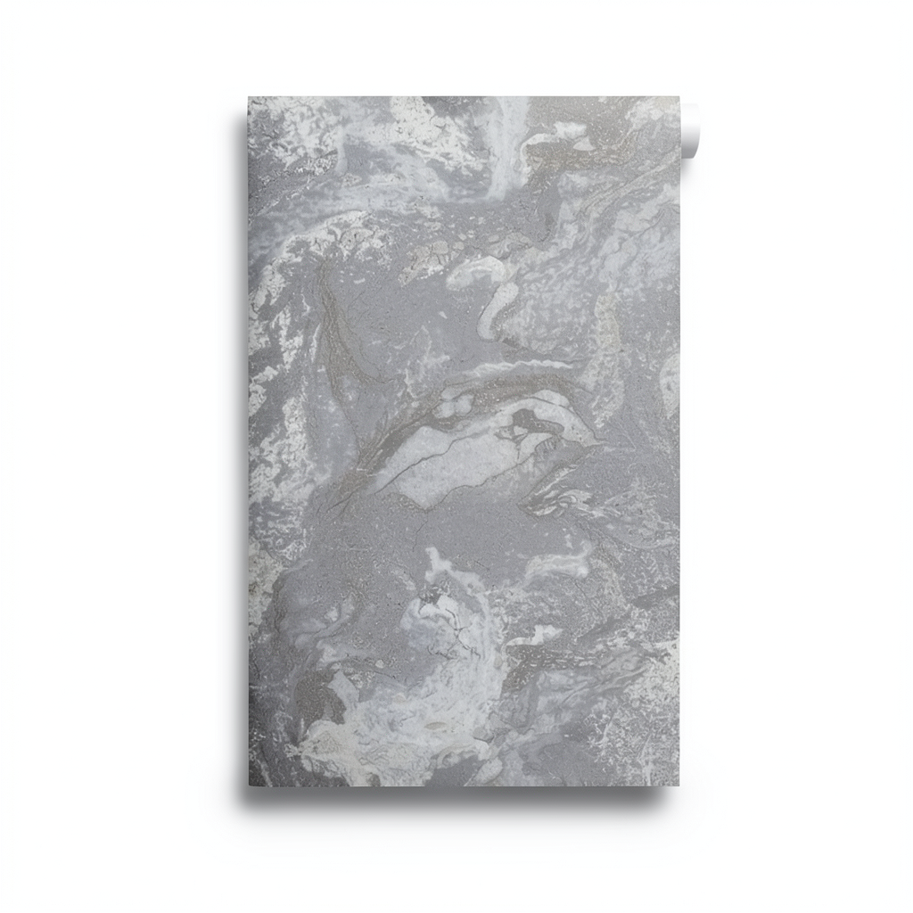 Italian Patterned Wall Covering 10m x 1.06m Gray, Model 83663