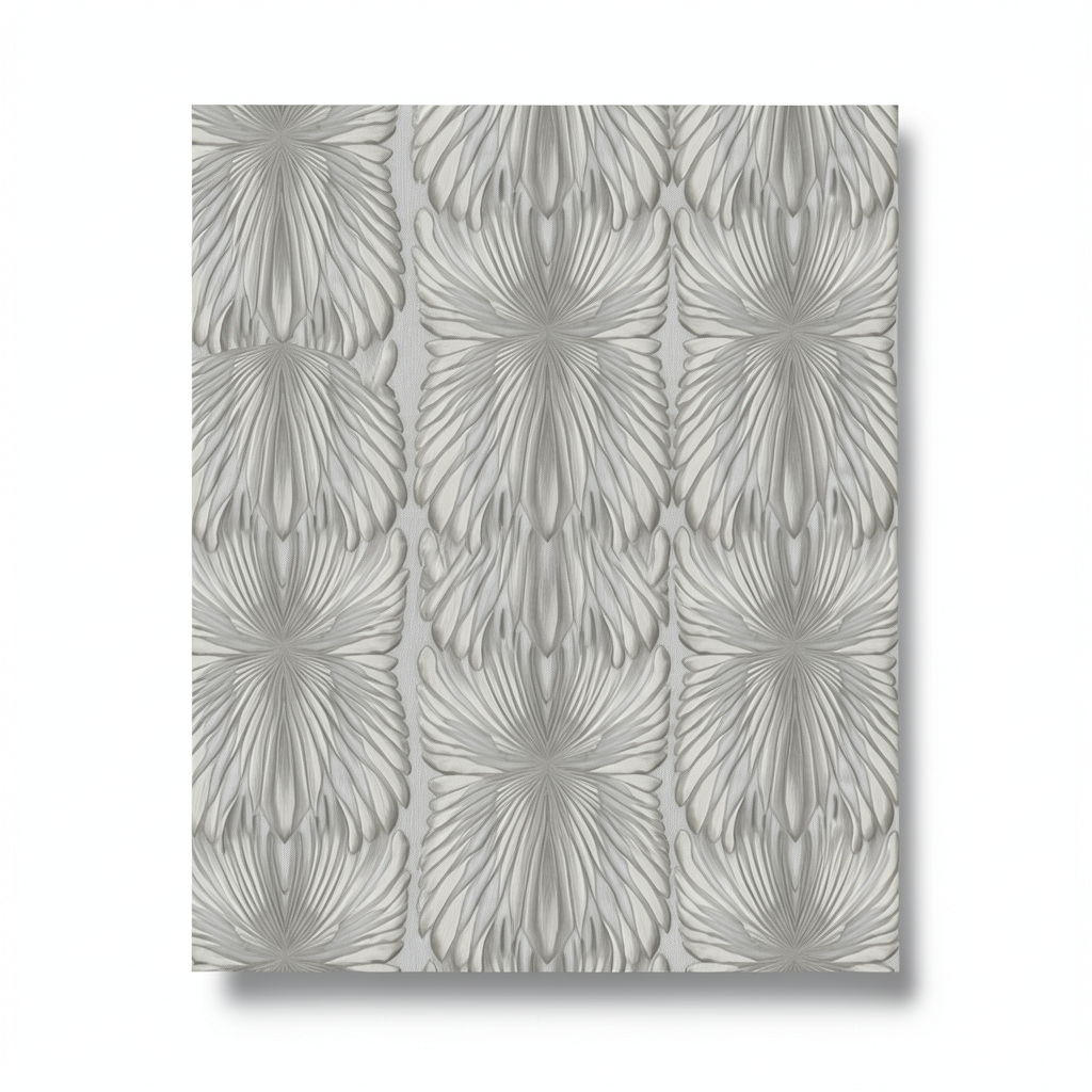 Italian Wallpaper Gray Color Classic Design, Size 10m x 1.06m, Model RC19008
