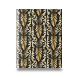 Italian Wallpaper Black With Gold Classic Design, Size 10mx1.06m, Model RC19005