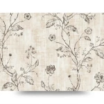 Italian Wallpaper Floral Design 10m x 1.06m, Beige