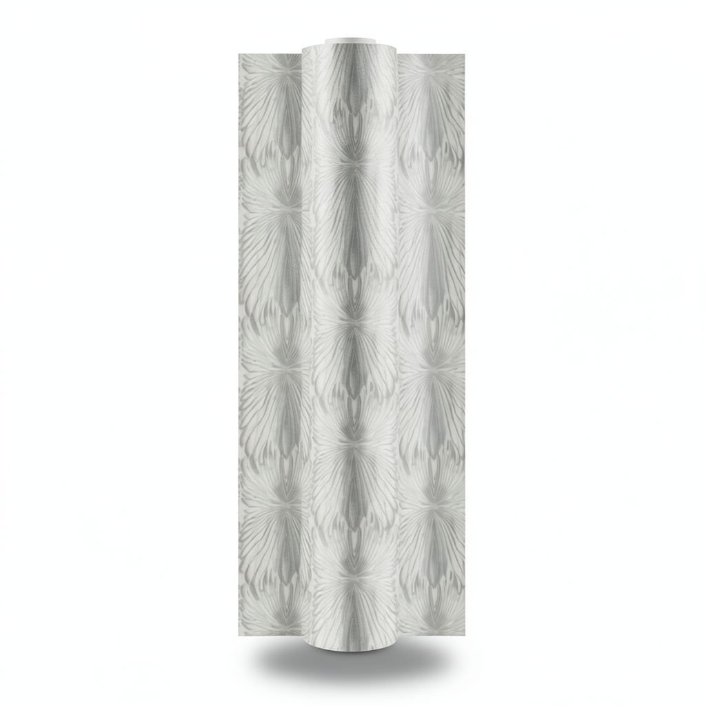 Italian Wallpaper Gray Color Classic Design, Size 10m x 1.06m, Model RC19007