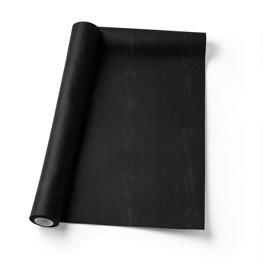 Italian Wallpaper Classic Design Black Color, Size 10mx1.06m, Model RC19006