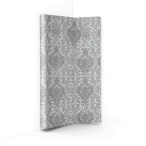 Italian Wallpaper Gray Color Classic Design, Size 10m x 1.06m, Model RC19010