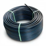لفة أنابيب HDPE ضغط  12.5 بار [PE 100] قطر خارجي 32 مم  SDR 13.6  لون اسود مع خط ازرق | مصنع المنى