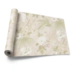 Italian Wall Decoration Floral Wallpaper 10m x 0.53m Light Beige