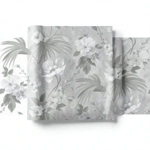 Italian Wall Covering Gray Color 10m x 0.53m, Model 63051