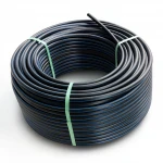 لفة أنابيب بلاستيك HDPE ضغط  12.5 بار [PE 100] قطر خارجي 125 مم  SDR 13.6  لون اسود مع خط ازرق | مصنع المنى