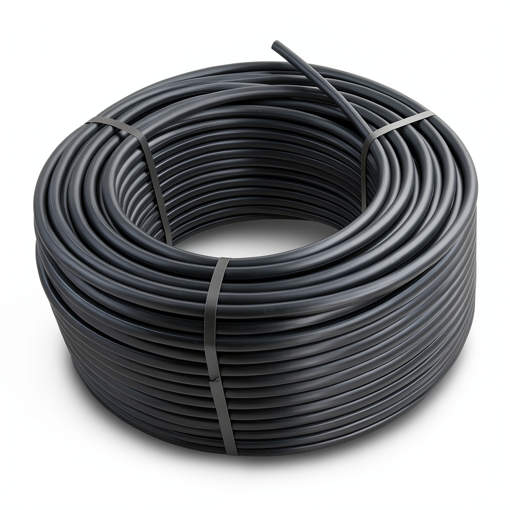 لفة أنابيب HDPE ضغط 6 بار PE 100 قطر خارجي 50 مم SDR 26 لون اسود