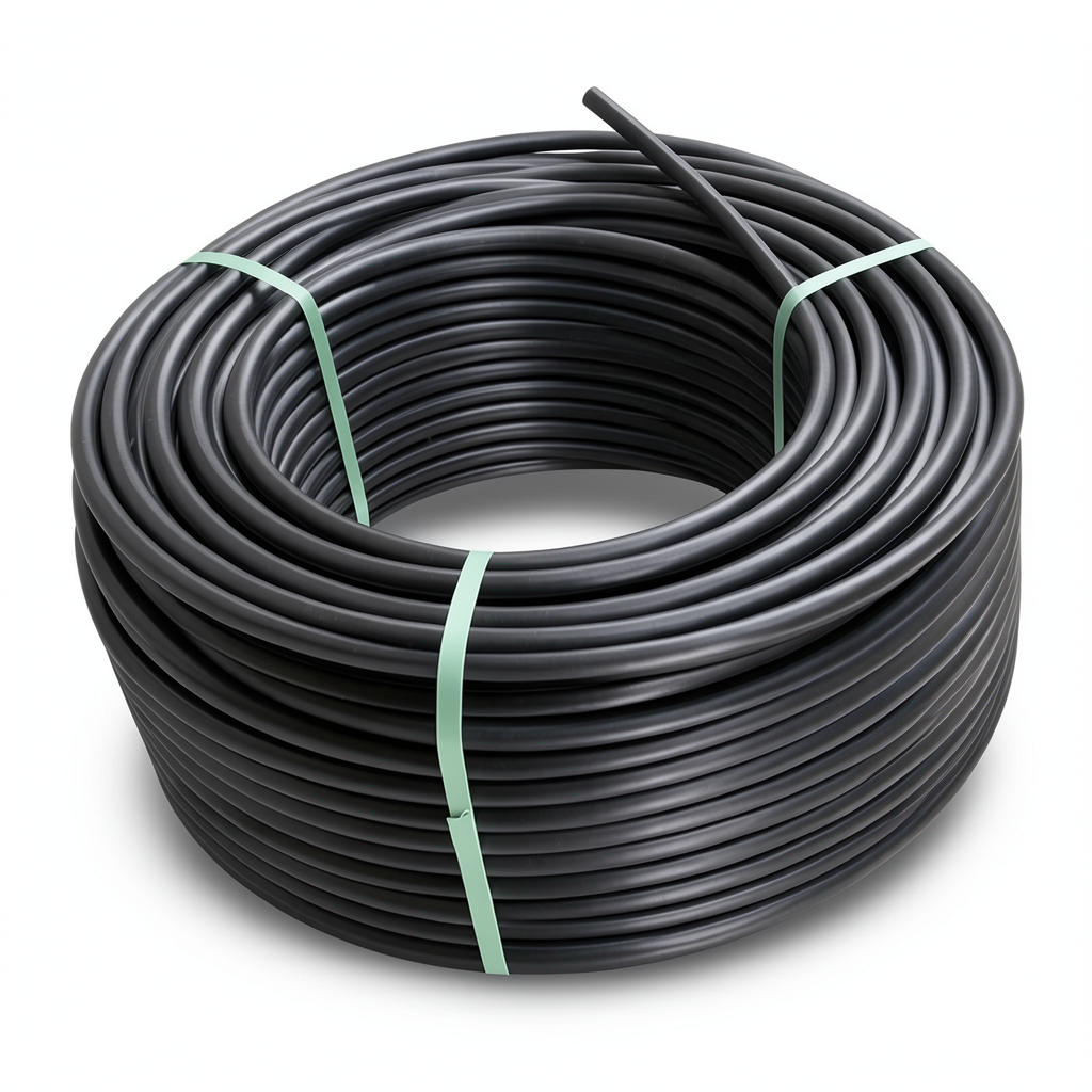 لفة أنابيب HDPE ضغط 6 بار PE 100 قطر خارجي 50 مم SDR 26 لون اسود