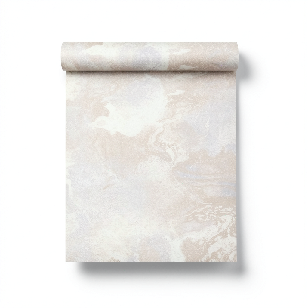 Italian Patterned Wallpaper 10m x 1.06m Light Beige, Model 83672