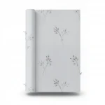 Italian Wallpaper Pale Gray Color Floral Design, Size 10mx0.53m, Model Z66863