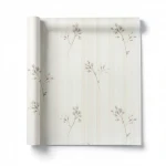 Italian Wallpaper Light Beige Color Floral Design, Size 10mx0.53m, Model Z66865