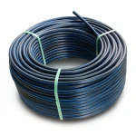 لفة أنابيب HDPE ضغط  12.5 بار [PE 100] قطر خارجي 140 مم  SDR 13.6  لون اسود مع خط ازرق | مصنع المنى