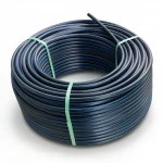 لفة أنابيب بلاستيك HDPE ضغط  4 بار [PE 100] قطر خارجي 160 مم  SDR 41  لون اسود مع خط ازرق | مصنع المنى