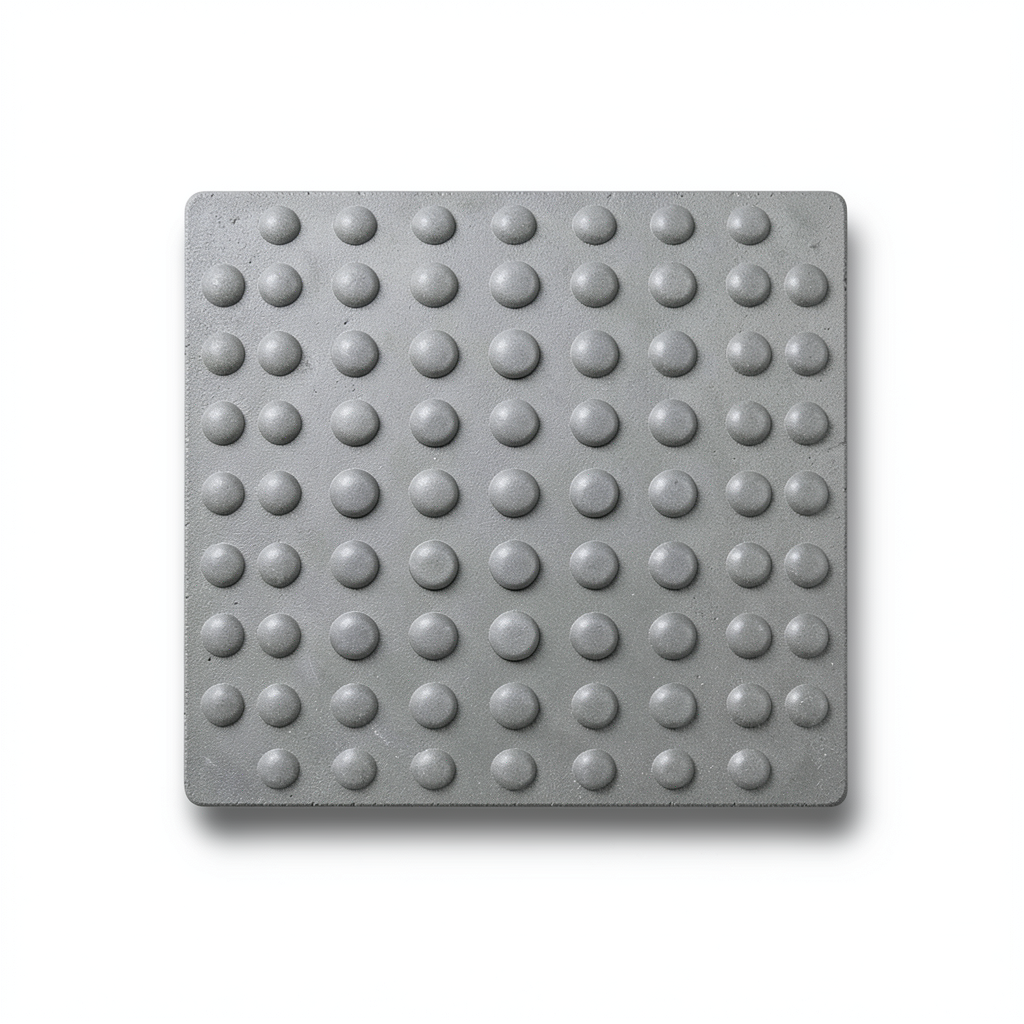 Round Profile - Smooth Tactile Paving Tile Warning Design