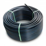 لفة أنابيب بلاستيك HDPE ضغط  4 بار [PE 100] قطر خارجي 160 مم  SDR 41  لون اسود مع خط ازرق | مصنع المنى