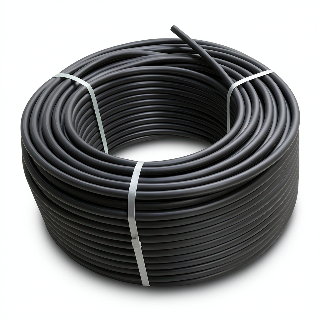 HDPE Plastic Coil Pipe PN 5 Bar PE 80 OD 50 mm SDR 26 Black