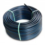 HDPE Coil Pipe  Nominal Pressure 6.3 Bar [PE 100] OD 50 mm  SDR 26  Color Black with Blue Stripes | Almona Factory