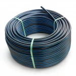 لفة أنابيب بلاستيك HDPE ضغط  6.3 بار [PE 100] قطر خارجي 75 مم  SDR 26  لون اسود مع خط ازرق | شركة المنى
