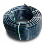 لفة أنابيب HDPE ضغط  6.3 بار [PE 100] قطر خارجي 110 مم  SDR 26  لون اسود مع خط ازرق | شركة المنى