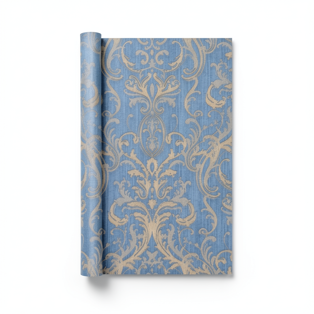 Wall Decoration Classic Design 10 m x 1.06 m Blue, Model 44428