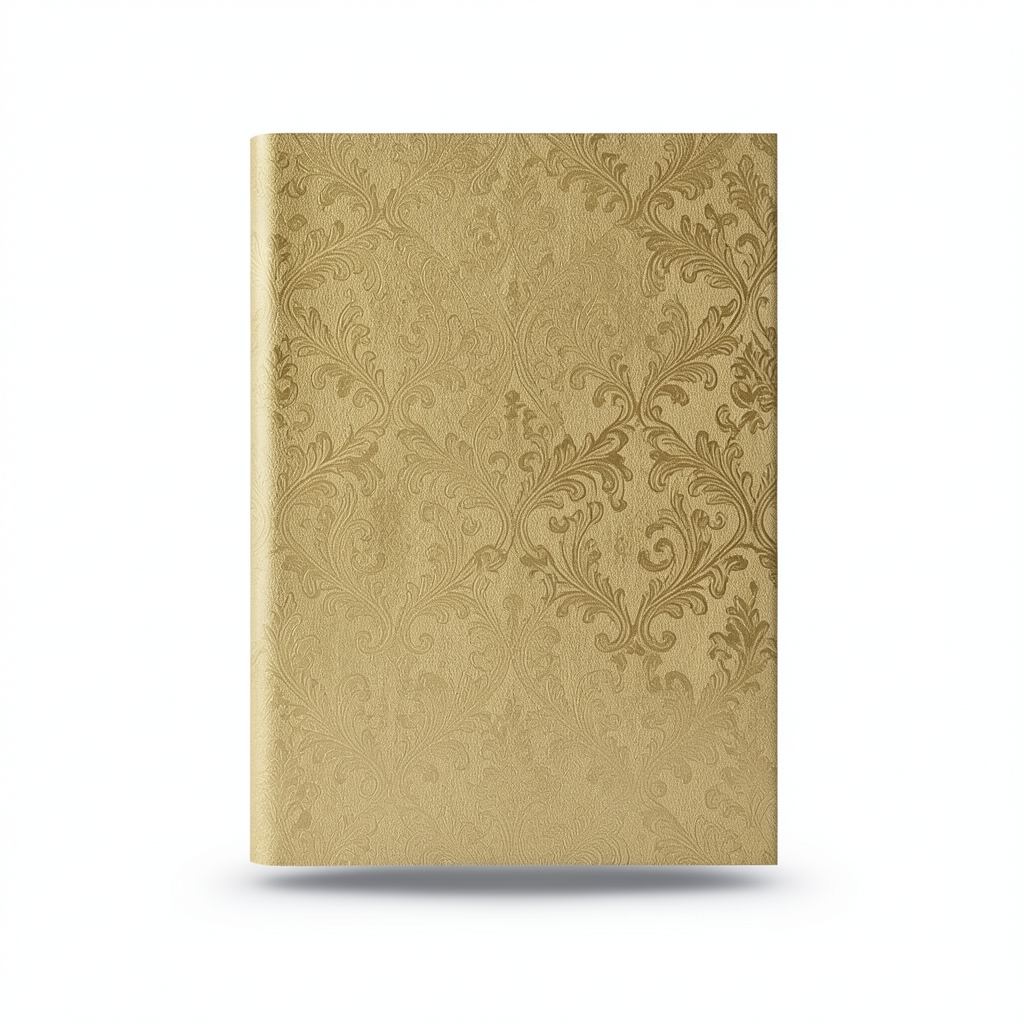 Italian Wallpaper Patterned Design Gold Color, Size 10mx1.06m, Model RC19017