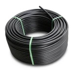 لفة أنابيب HDPE ضغط عمل 10 بار PE 100 قطر خارجي 75 مم SDR 17 لون أسود