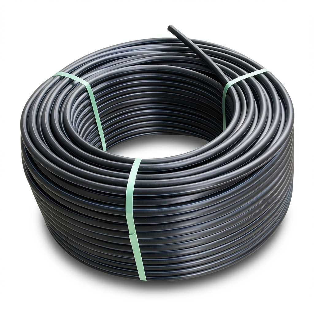 لفة أنابيب HDPE ضغط 6 بار PE 100 قطر خارجي 140 مم SDR 17 لون أسود