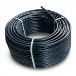 لفة أنابيب بلاستيك HDPE ضغط  4 بار [PE 100] قطر خارجي 160 مم  SDR 41  لون اسود مع خط ازرق | مصنع المنى