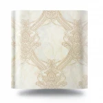 Italian Wallpaper Light Beige Color Classic Design, Size 10mx1.06m, Model 82710
