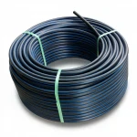 لفة أنابيب HDPE ضغط  6.3 بار [PE 100] قطر خارجي 50 مم  SDR 26  لون اسود مع خط ازرق | شركة المنى