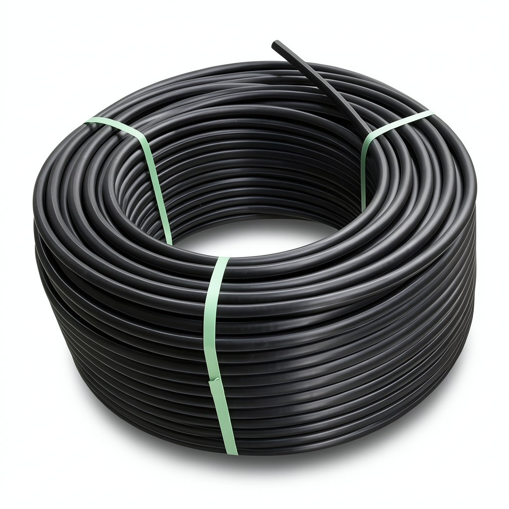 لفة أنابيب بلاستيك HDPE ضغط 5 بار PE 80 قطر خارجي 90 مم SDR 26 لون أسود