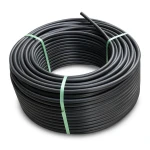 لفة أنابيب HDPE ضغط اسمي 5 بار PE 80 قطر خارجي 110 مم SDR 26 لون أسود