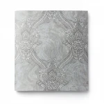 Italian Wallpaper Gray Color Classic Design, Size 10mx1.06m, Model 82708